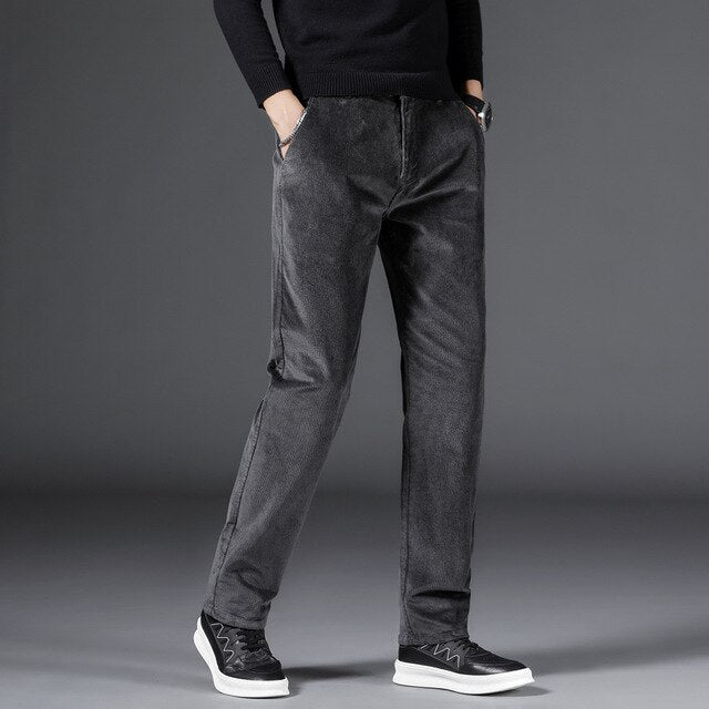 Jacques | Corduroy met middelhoge taille