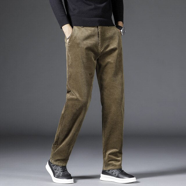 Jacques | Corduroy met middelhoge taille