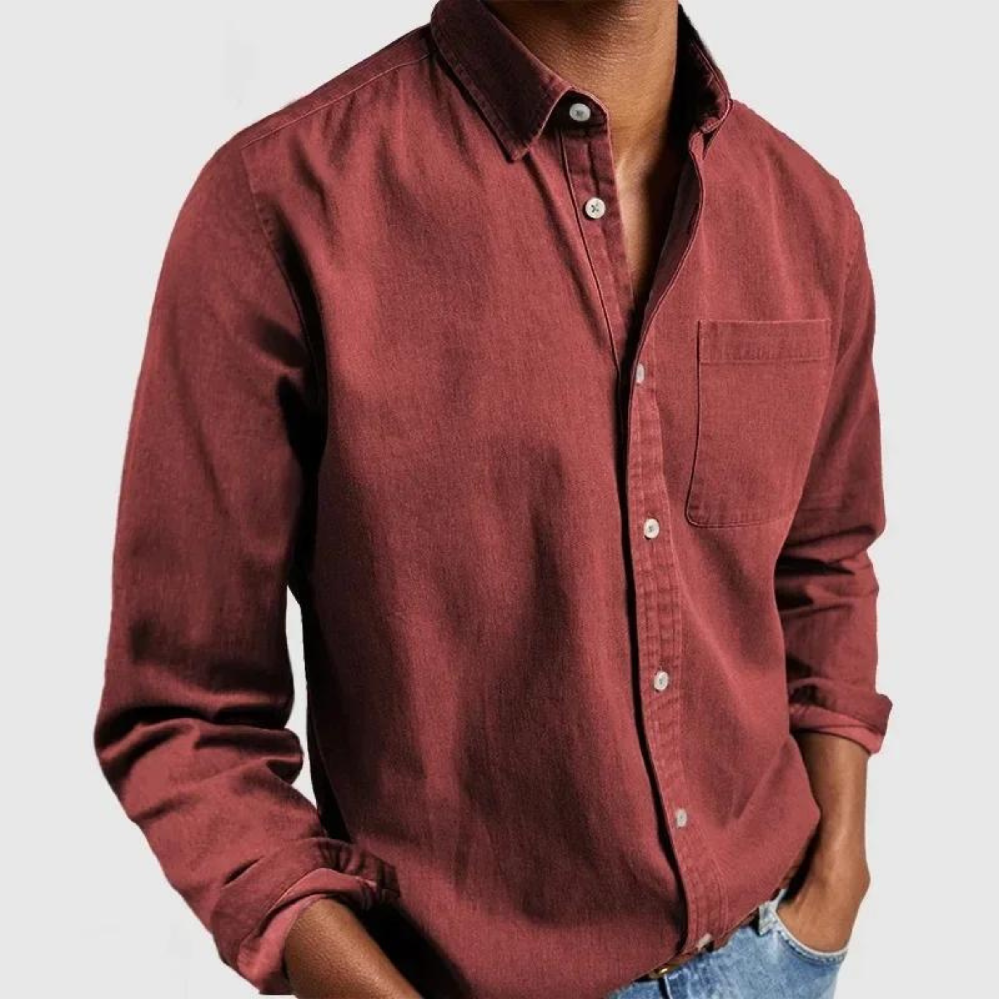 Alvin™ - Premium vrijetijdsshirt met lange mouwen