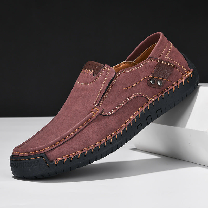 Bruin | Leren schoenen met antislipzolen