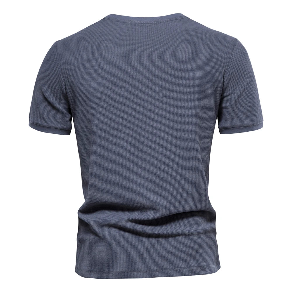 Kenneth™ | Katoenen T-Shirt Met Knopen