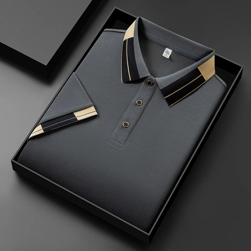 Clément™ | Net afgewerkte polo met luxe look