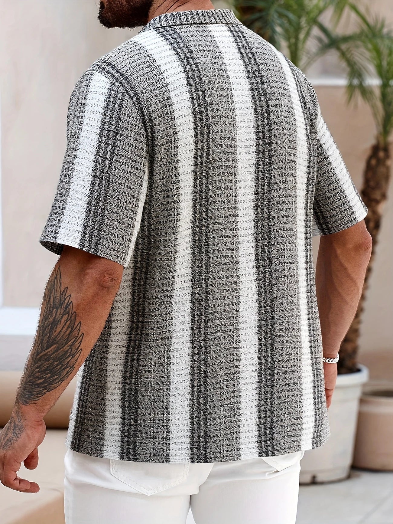 Rico™ - Casual gestreepte overhemd met knopen