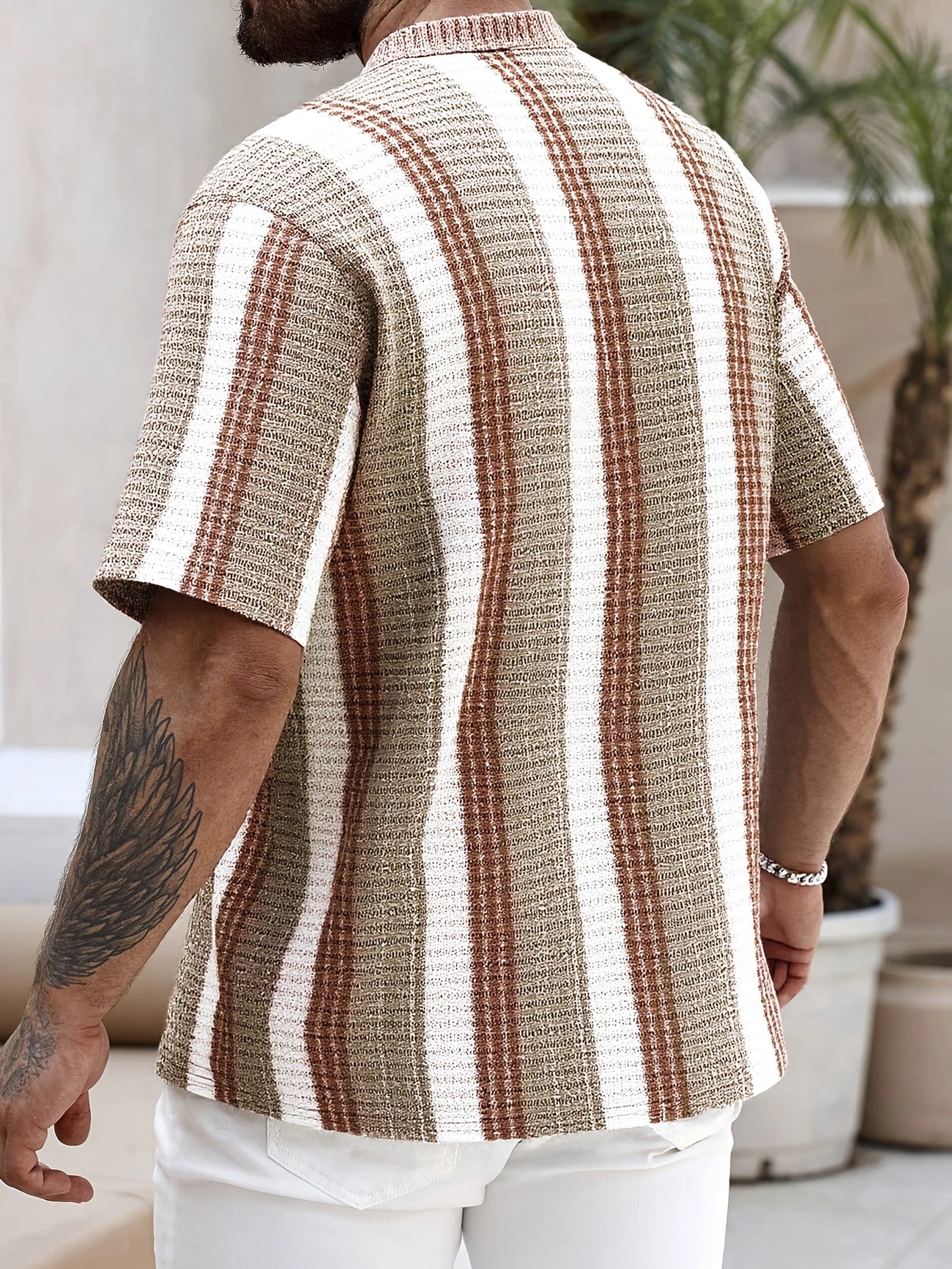 Rico™ - Casual gestreepte overhemd met knopen