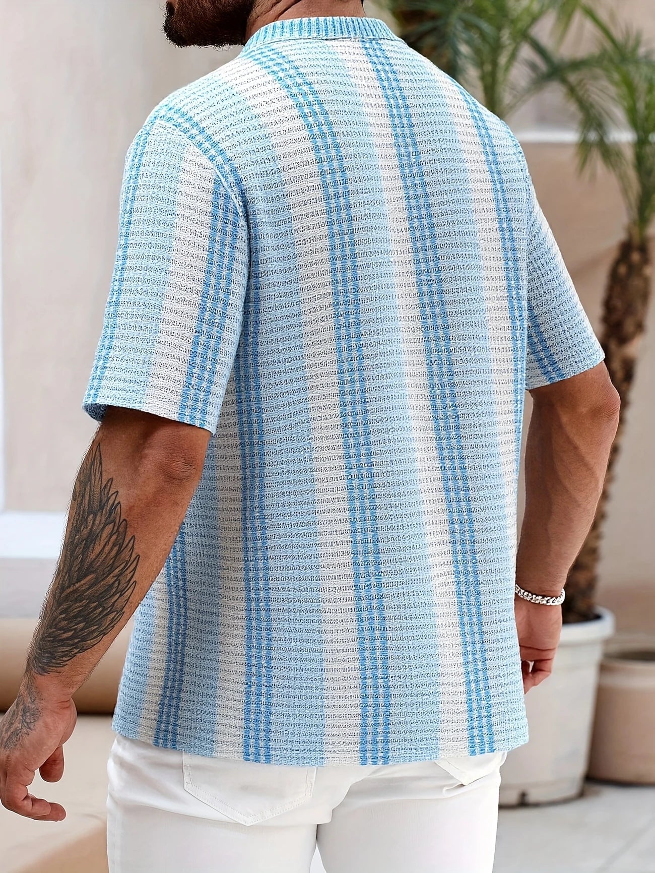 Rico™ - Casual gestreepte overhemd met knopen