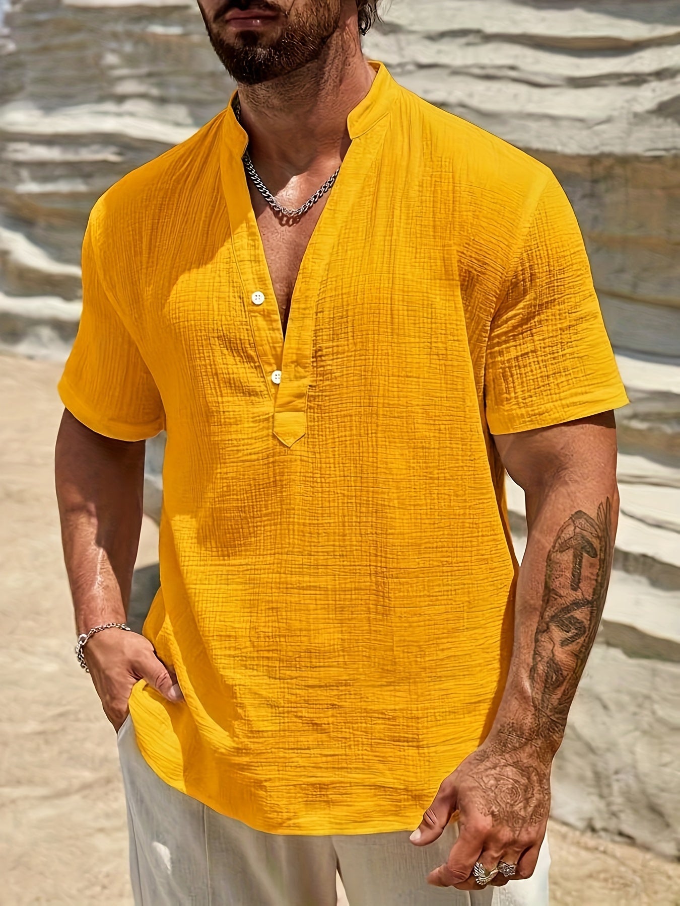 Théo™ | Klassiek Effen Katoenen Herenshirt