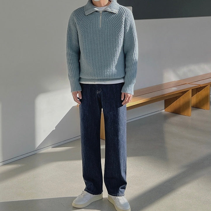 Azure | Gebreide Zip Up Trui