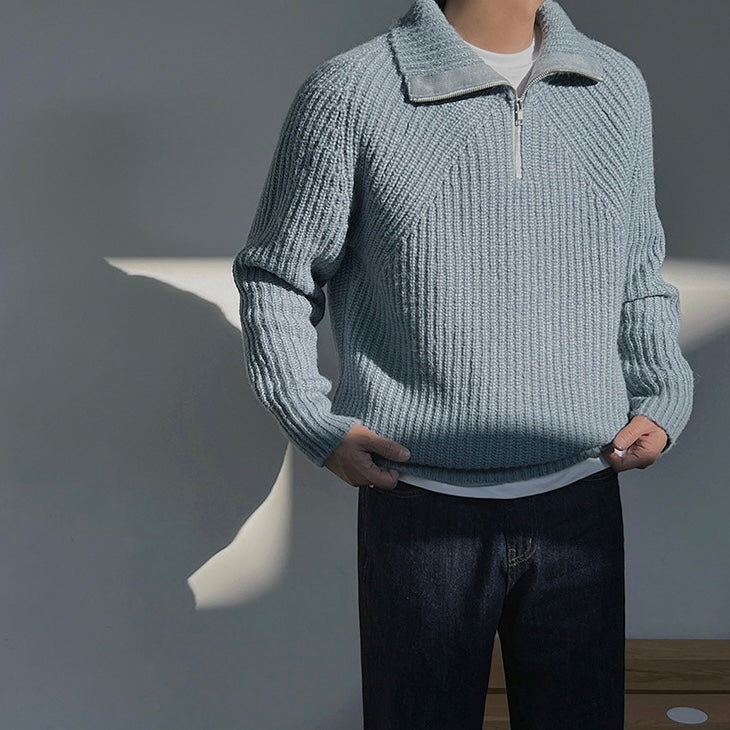 Azure | Gebreide Zip Up Trui