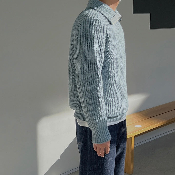 Azure | Gebreide Zip Up Trui