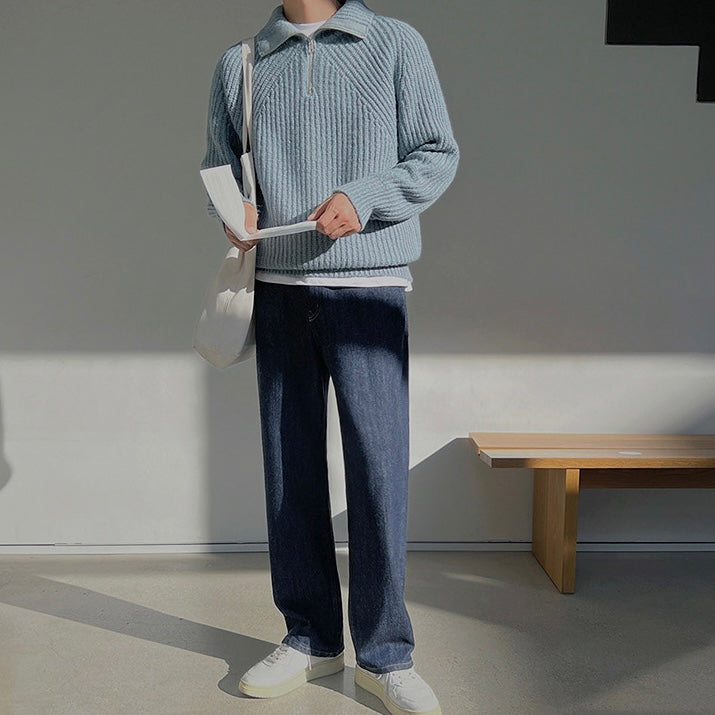 Azure | Gebreide Zip Up Trui