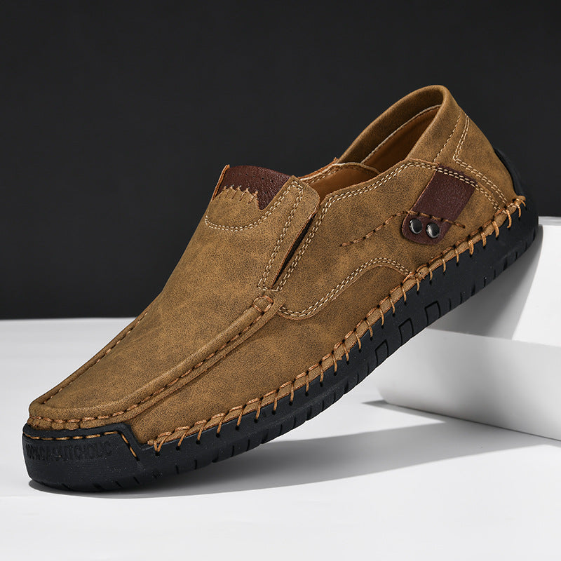 Bruin | Leren schoenen met antislipzolen