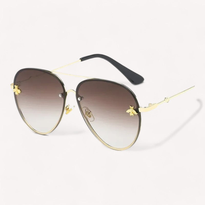 Aviator Zonnebril met Bijenpatroon