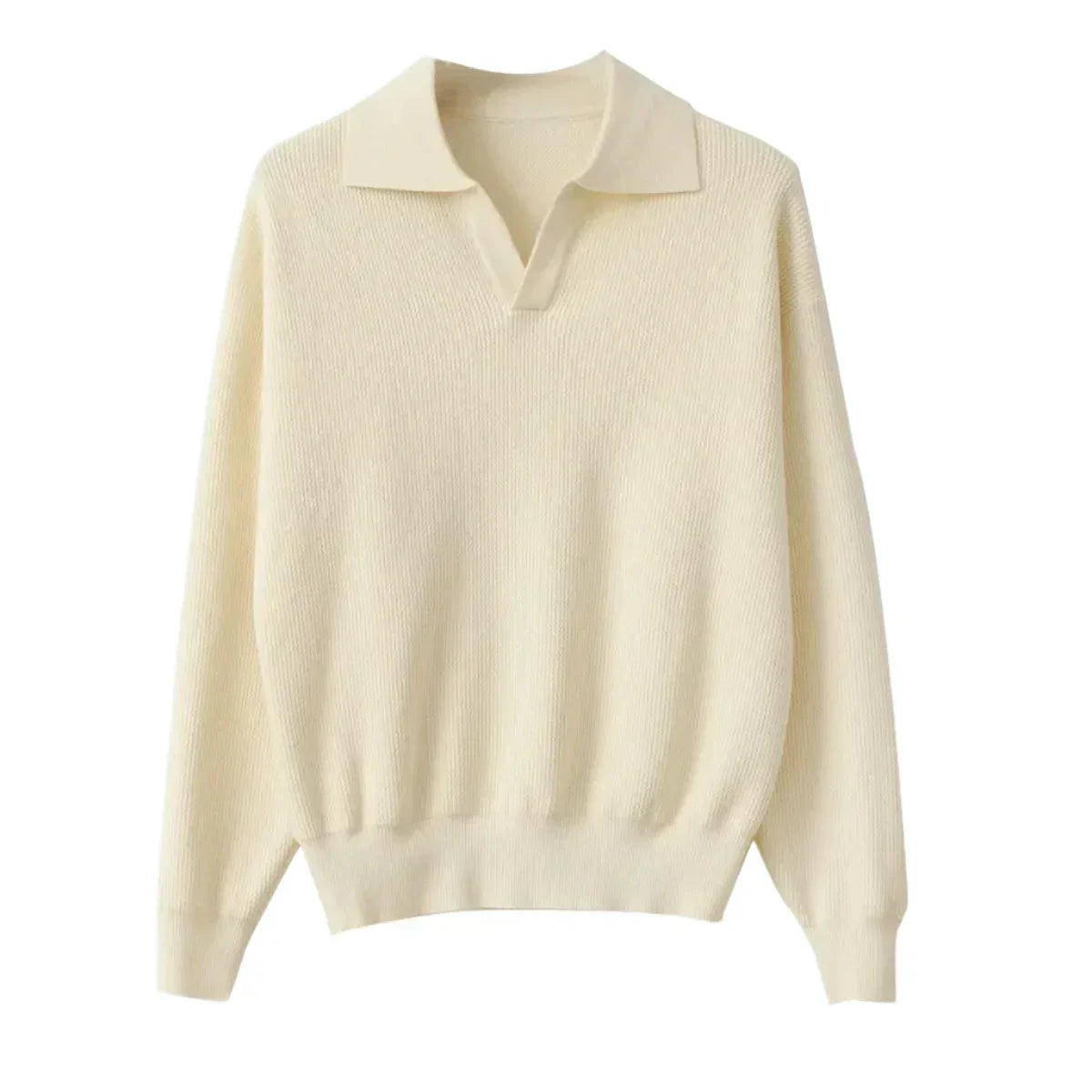 Magnus | Geribbelde Tricot polotrui.