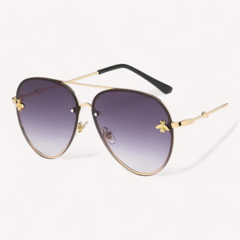 Aviator Zonnebril met Bijenpatroon