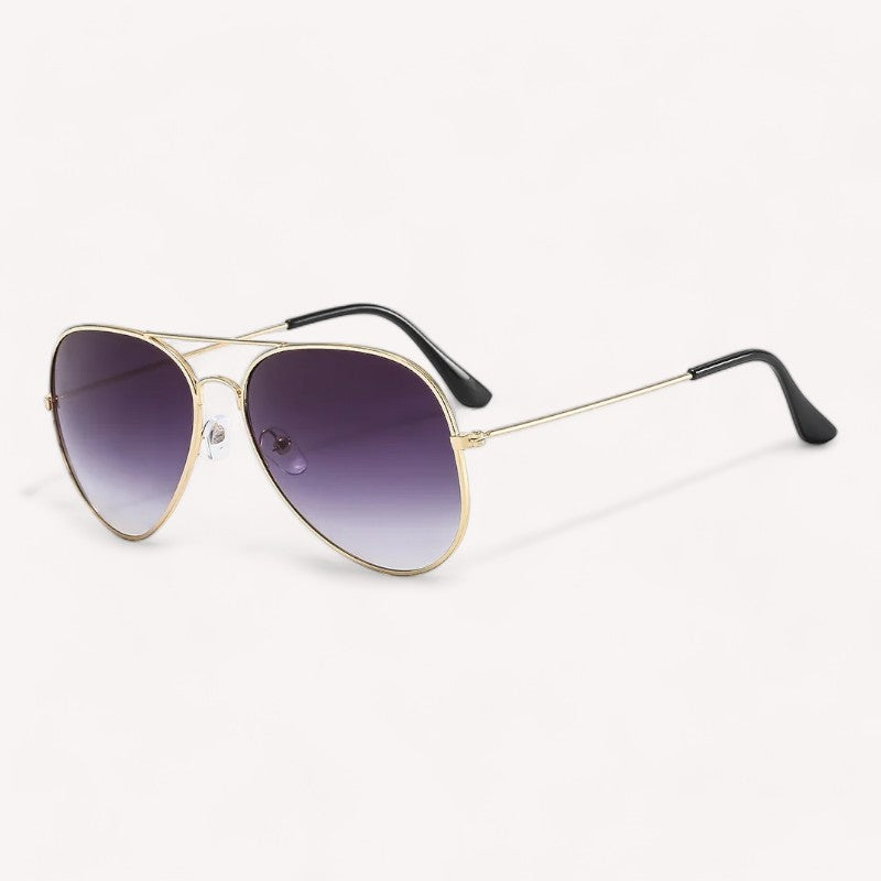 Aviator Zonnebril Met Gouden Montuur